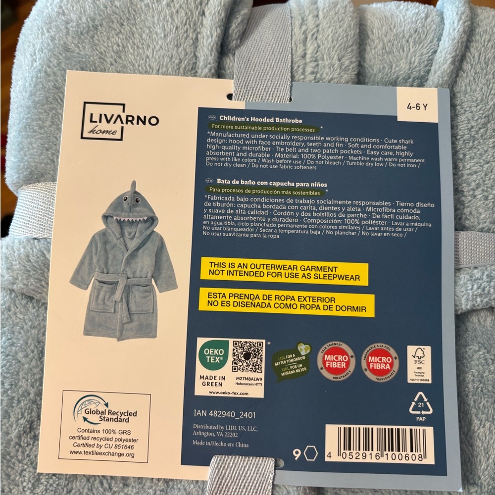 Kids Shark Hooded Pajamas - Blue